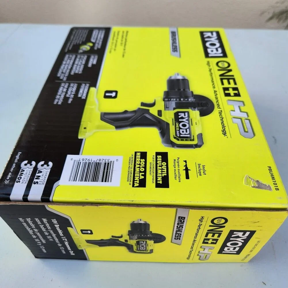 New RYOBI ONE+ HP 18V Brushless Cordless 1/2 in. Hammer Drill Power Tool Only Br